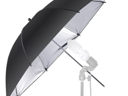 Pxel UM-BS84 33  84cm Black and Silver Reflective Lighting Umbrella Fashion