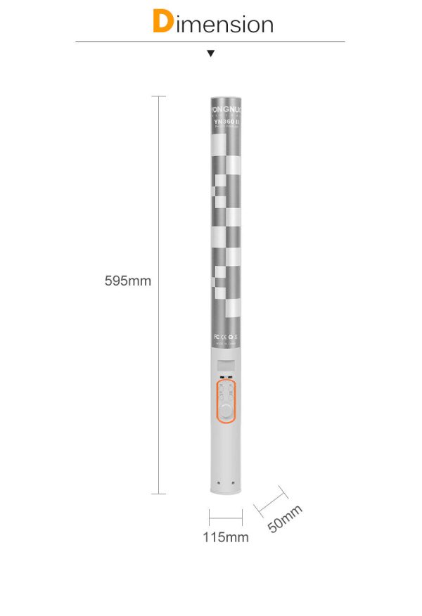 Yongnuo YN360 II RGB 3200K-5500K Handheld LED Video Light with Built-in 5200mAh Lithium Battery Discount