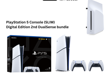 New PlayStation 5 Console (SLIM) - Digital Edition 2nd DualSense bundle (ASIA-00480) - Free DualSense Charging Station Online now