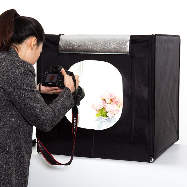 Pxel LB60LED 60cm x 60cm Studio Soft Box LED Light Tent with Backdrop and Bag Online now