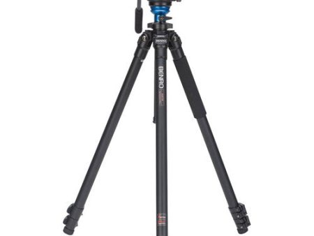 Benro A2573FS4 S4 Video Tripod with Head and AL Flip Lock Legs Kit For Sale