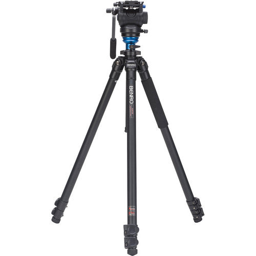 Benro A2573FS4 S4 Video Tripod with Head and AL Flip Lock Legs Kit For Sale