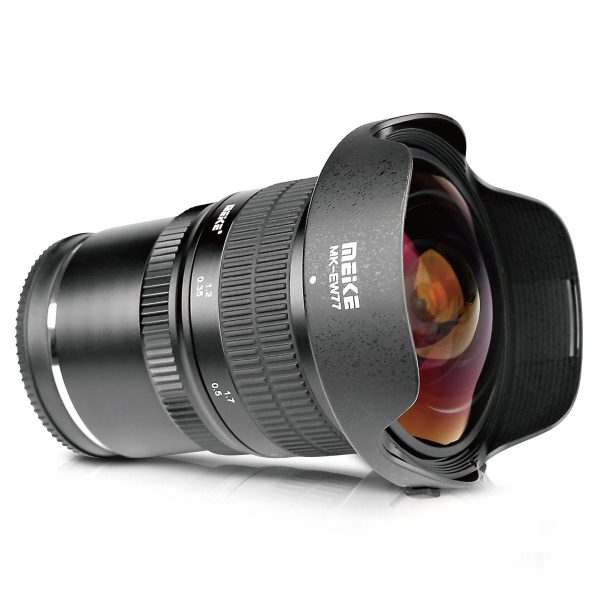 Meike MK-8mm 8mm f 3.5 fisheye Fish Eye Lens Panasonic Olympus GX50 GX80 GH5 GH8 G85 Mirrorless Camera with APS-C Sale