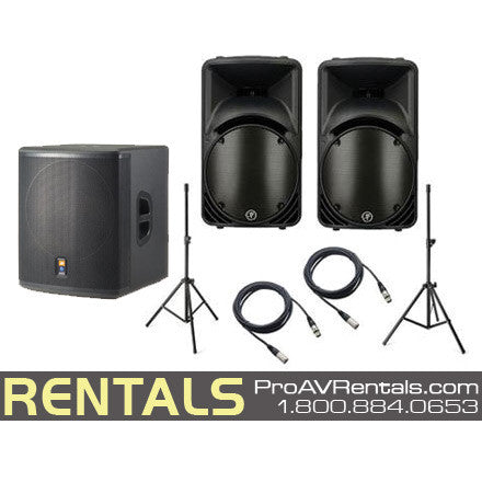 Pro Party Speaker System Subwoofer Package Rental Online Sale