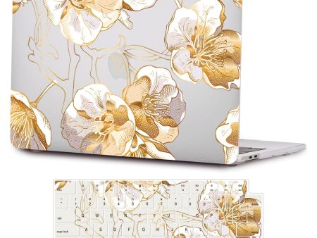 Clear Hybrid-Flex Gold Botanical Bloom Case - Macbook Air Online Sale