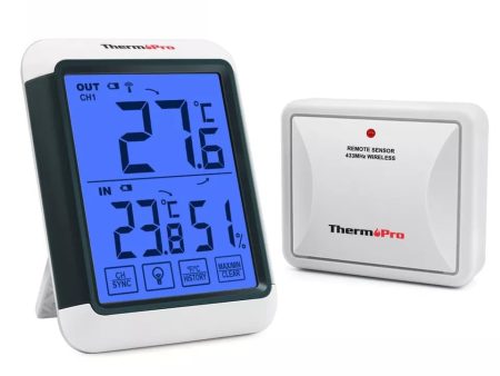 ThermoPro TP65S Digital Thermo-hygrometer, Indoor Temperature and Humidity Remote Monitor Gauge Meter with Backlit LCD, 200 Feet   60M Wireless Outdoor Thermometer, Rechargeable Sensor For Discount