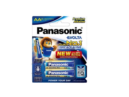 Panasonic LR6EG 2B Evolta AA (Pack of 2) Premium Alkaline Batteries 1.5V Battery Cheap