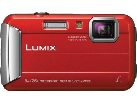 Panasonic Lumix DMC-TS30 Digital Waterproof Camera 4x Optical Zoom 25-100mm DC Vario Lens - Red Online Hot Sale