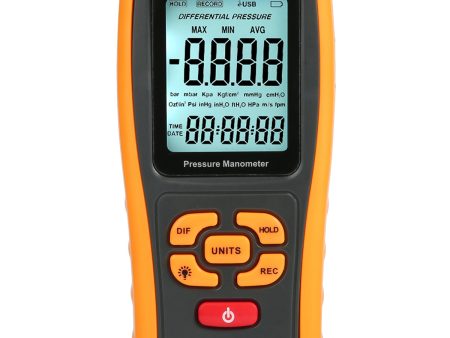 [CLEARANCE] Benetech GM505 Handheld Digital Pressure Meter Manometer + -2.49KPa Pressure Gauge Tester USB Manometro with 13 unit choice For Cheap