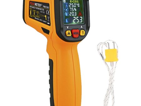 PeakMeter PM6530D Display Handheld Infrared Thermometer with Humidity & Dew IRT K-type LCD Temperature Controller -50-800Deg.C Discount