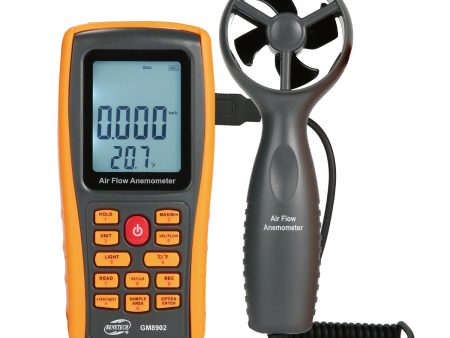 Benetech GM8902 Benetech Digital Anemometer Wind Speed Meter Air Flow Tester Measuring 0~45m s with USB Handheld Anemometer Thermometer Cheap