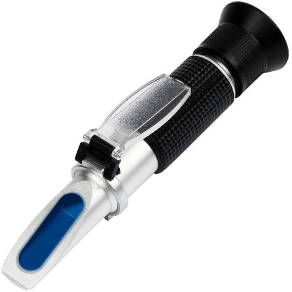 Eagletech BRIX 0-32% SALINITY 0-28% ATC Automatic Temperature Compensation Handheld 2 in 1 Refractometer Salinometer for Sugar Honey Wine Juice Online Hot Sale