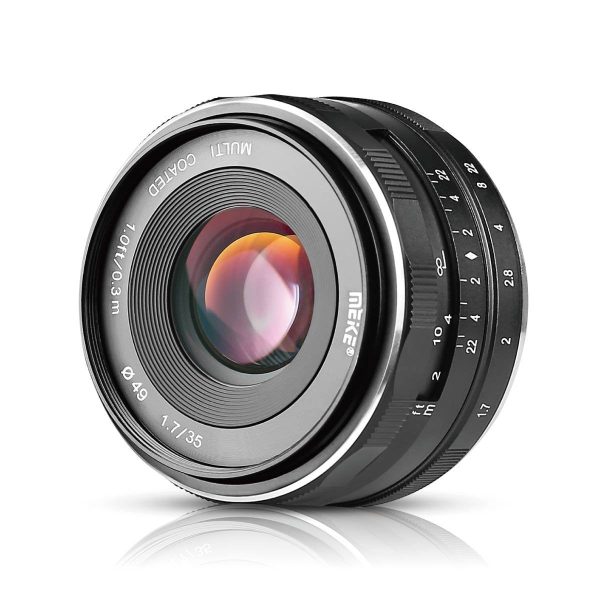 Meike 35mm F1.7 Large Aperture Manual Focus Fixed Lens for Nikon Mirrorless Mount V1 J1 J5 etc Sale