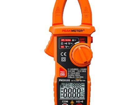 PeakMeter PM2018S Portable Smart AC Digital Clamp Meter Multimeter AC Current Voltage Resistance Continuity Tester For Sale