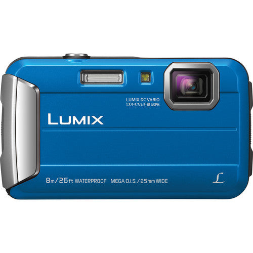 Panasonic Lumix DMC-TS30 Digital Waterproof Camera 4x Optical Zoom 25-100mm DC Vario Lens - Blue Fashion