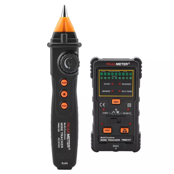 PeakMeter PM6816 Cable Wire Tracker Telephone Line DC Level Network Tester Meter For Tele communications Networking Tools Online now