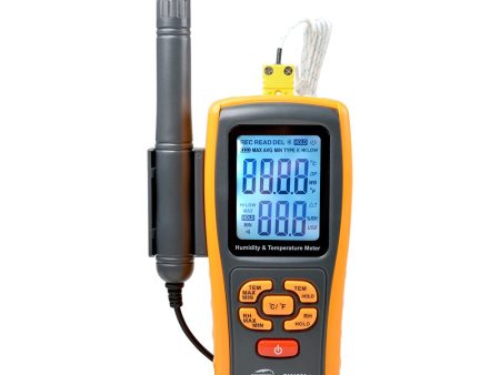 [CLEARANCE] Benetech GM1361+ Digital LCD display thermo-hygrometer Separate temperature&humidity meter -50~1200C thermocouple thermometer Hot on Sale