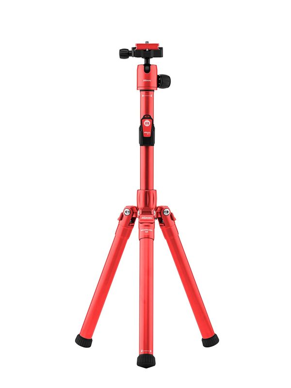 MeFOTO BackPacker Air Tripod and Selfie Stick in One Kit Red Online Sale