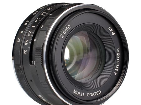 Meike MK-50mm 50mm f 2.0 Manual Focus Fixed Lens for Fujifilm-FX Mount Digital Cameras (X-A1 A2,X-e1 e2 e2s,X-M1,X-T1 T10,X-pro1 pro2 etc) For Sale