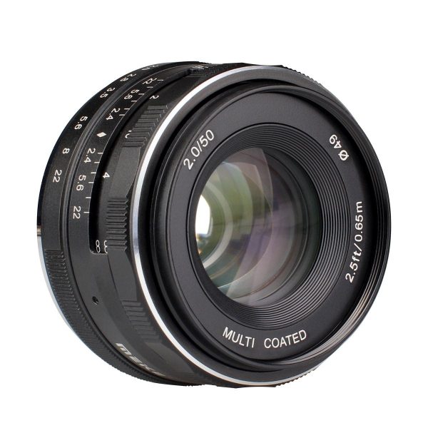 Meike MK-50mm 50mm f 2.0 Manual Focus Fixed Lens for Fujifilm-FX Mount Digital Cameras (X-A1 A2,X-e1 e2 e2s,X-M1,X-T1 T10,X-pro1 pro2 etc) For Sale