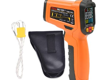 [CLEARANCE] PeakMeter PM6530B Laser LCD Digital IR Infrared Thermometer Temperature Meter Gun Point -50~550 Degree Non-Contact Thermometer Hot on Sale