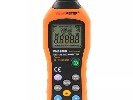 PeakMeter PM6208B Non-Contact Digital Tachometer Max 50~99999RPM Speed Meter Rotation Tester Hot on Sale