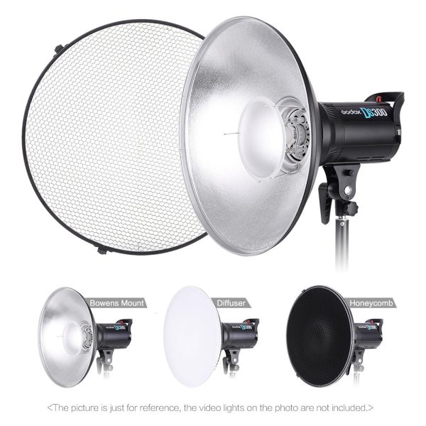 Pxel 550MM Beauty Dish Reflector with Honeycomb Grid Diffuser Online Sale