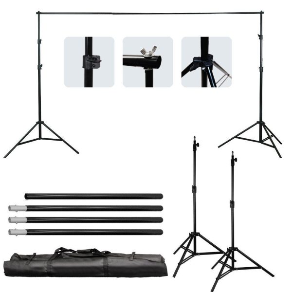 Pxel LS-BD2.6X3 Photo Video Studio 260cm x 300cm or 8.5ft. x 10 ft Adjustable Muslin Background Backdrop Support System Stand For Cheap