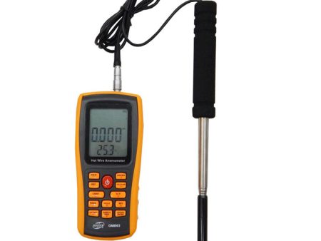 Benetech GM8903 Hot Wire Digital Anemometer 0~30m s Air Temperature Meter 0~45C Wind Speed Flow Tester with USB Hot on Sale