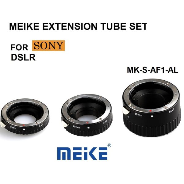 Meike MK-S-AF1-AL Macro Auto Focus Extension Tube Ring AF for Sony Alpha A57 A77 A200 A300 A330 A350 A500 A550 A850 A900 etc. Fashion