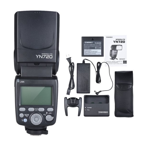 Yongnuo YN720 Flash Speedlite with Built in Lithium 2000mAh battery for Canon Nikon Pentax, Compatible with YN685 YN560 IV YN560-TX RF605 RF603 Supply