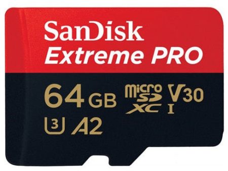 SanDisk Extreme Pro Micro SD Card 64GB UHS-I SDXC Class 10 200Mb s and 90mb s Read and Write Speed with Adapter | SDSQXCU-064G-GN6MA Online Hot Sale