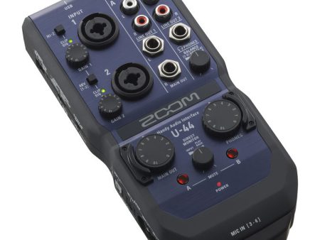 Zoom U-44 (U44) USB Mobile Recording and Performing Handy 4-In 4-Out Audio Interface For Sale