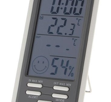 Eagletech DC803 Digital LCD Temperature Humidity Meter Clock Hygrometer Thermometer Indoor and Outdoor Cheap