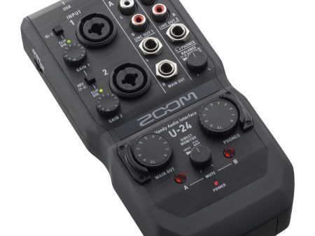 Zoom U-24 (U24) USB mobile recording and performing 2-in 4-out Portable Audio Interface Supply