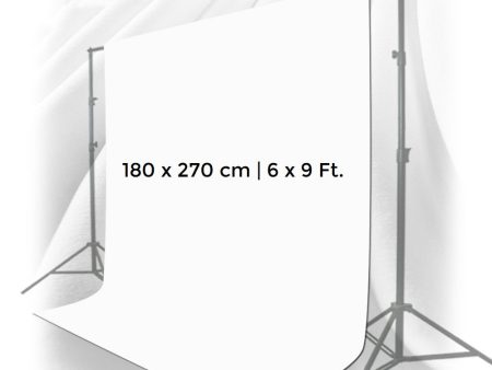 Pxel AA-ML1827W 180cm x 270cm Seamless Muslin Background Cloth Backdrop White For Cheap