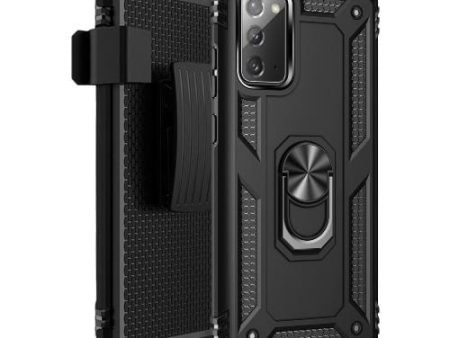 Black Military Kickstand Series Case - Samsung Galaxy Note20 (2020) For Sale