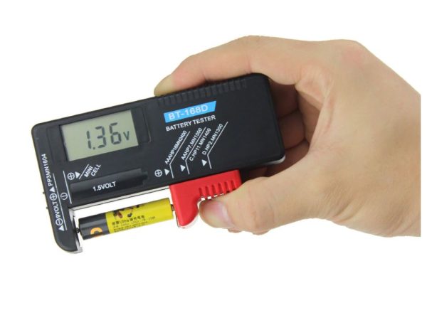 Eagletech BT-168d AA AAA C D 9V 1.5V LCD Digital Button Cell Battery Tester Meter Indicate Volt Tester Checker For Sale