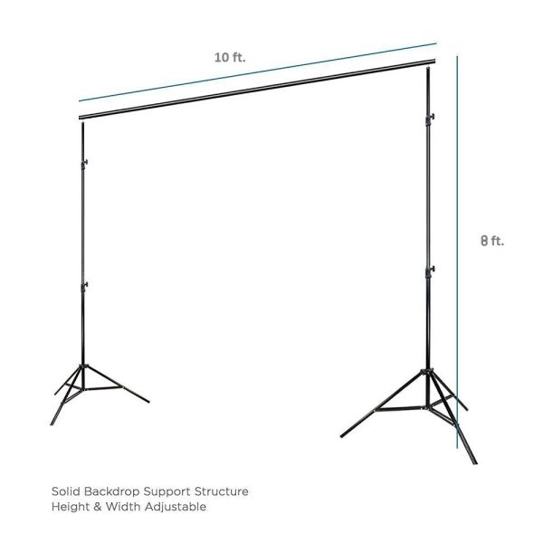 Pxel LS-BD2.6X3 Photo Video Studio 260cm x 300cm or 8.5ft. x 10 ft Adjustable Muslin Background Backdrop Support System Stand For Cheap