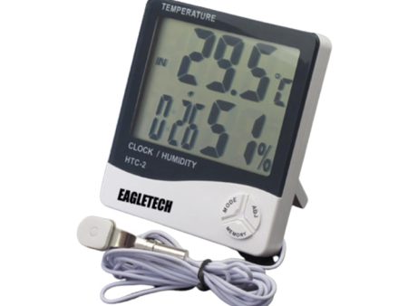 Eagletech HTC-2 Digital LCD Temperature Humidity Meter Clock Hygrometer Thermometer Indoor and Outdoor Online