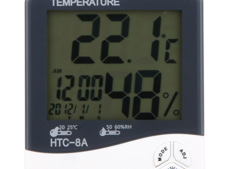 Eagletech HTC-8A Digital Hygrometer Thermometer Clock with Backlight Hot on Sale