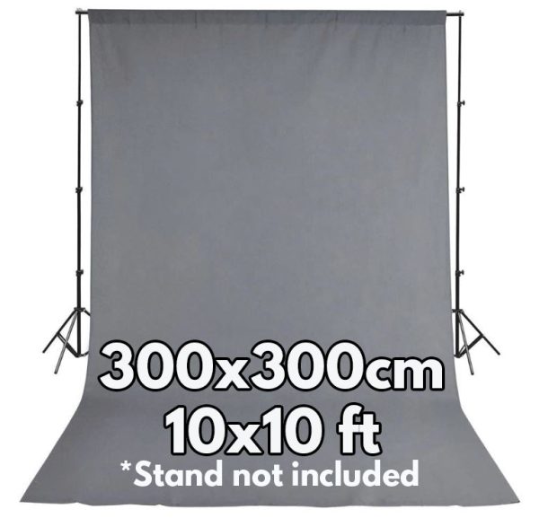 Pxel AA-ML3030GRY 300x300 cm Seamless Muslin Background Cloth Backdrop Gray 10x10 Feet Discount