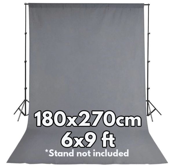 Pxel AA-ML1827GRY 180x270 cm Seamless Gray Background Cloth Backdrop 6x9 Feet Muslin Hot on Sale