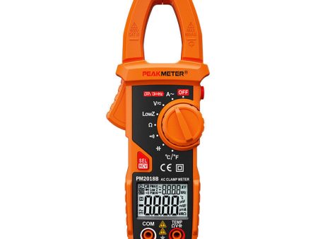 Peakmeter PM2018B Digital Clamp Meter Tester Handheld LCD Multimeter Auto Range Voltage Current Resistance Frequency Temperature Online now