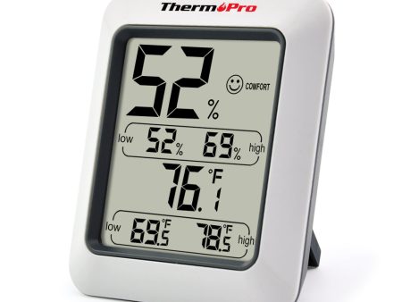 ThermoPro TP-50 Hygrometer Thermometer Indoor Humidity Monitor with Temperature Gauge Humidity Meter Sale