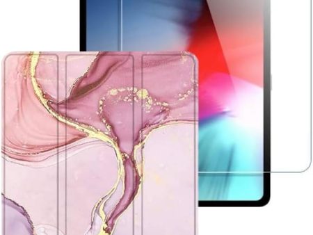 Inspire Series Pink Marble Folio Case with Glass Screen - iPad Pro 12.9 (4th, 5th & 6th Generation) on Sale