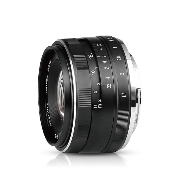 Meike MK-35mm 35mm f1.7 Large Aperture Manual Focus Micro 4 3 Lens for Panasonic Lumix GF 5 6 7 and Olympus 1EM1 EP5 43 system Mirrorless Camera For Sale