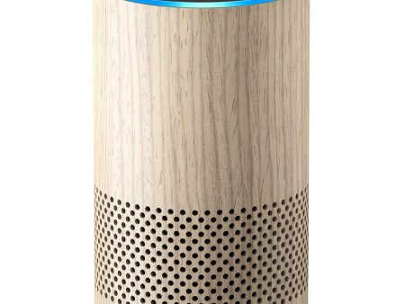 All New Amazon Echo 2nd Generation 2017 Oak with improved sound powered by Dolby Supply