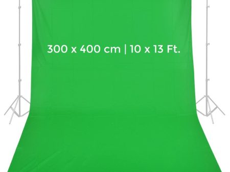 Pxel AA-ML3040G 300cm x 400cm ChromaKey Seamless Muslin Background Cloth Backdrop Green For Sale