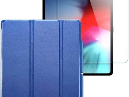 ESR Blue Folio Case with Tempered Glass Screen - iPad Pro 12.9  (4th, 5th, and 6th Generation) on Sale